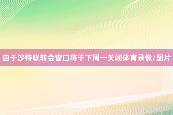 由于沙特联转会窗口将于下周一关闭体育录像/图片